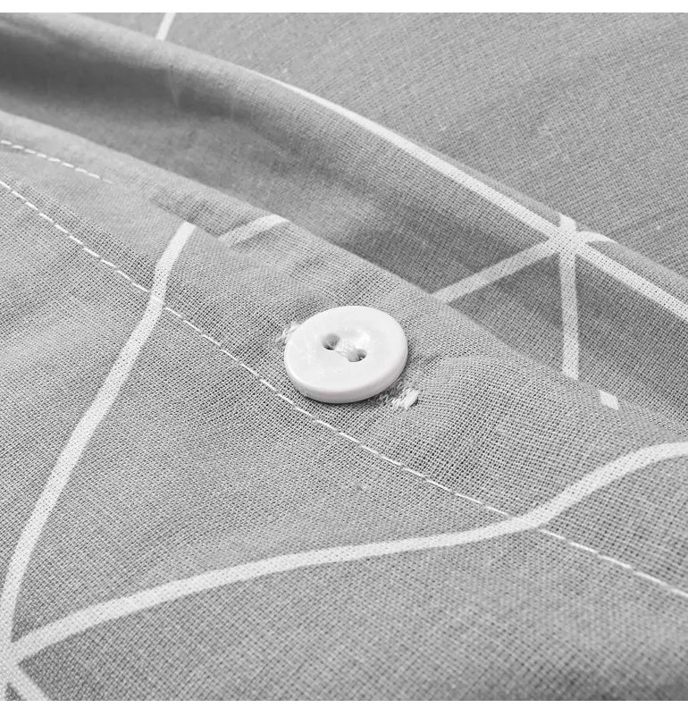 Obliečky bavlnené Alya grey EMI, Štandardný set jednolôžko obsahuje 1x 140x200 + 1x 70x90