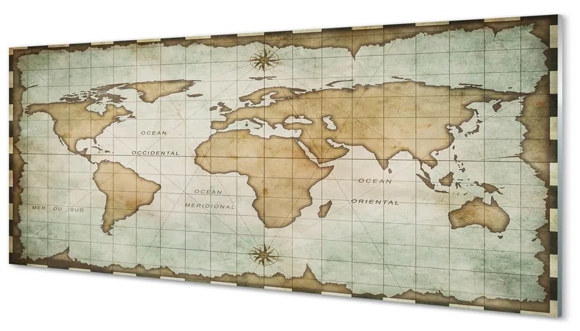 Obraz plexi Spálené mapa 120x60 cm