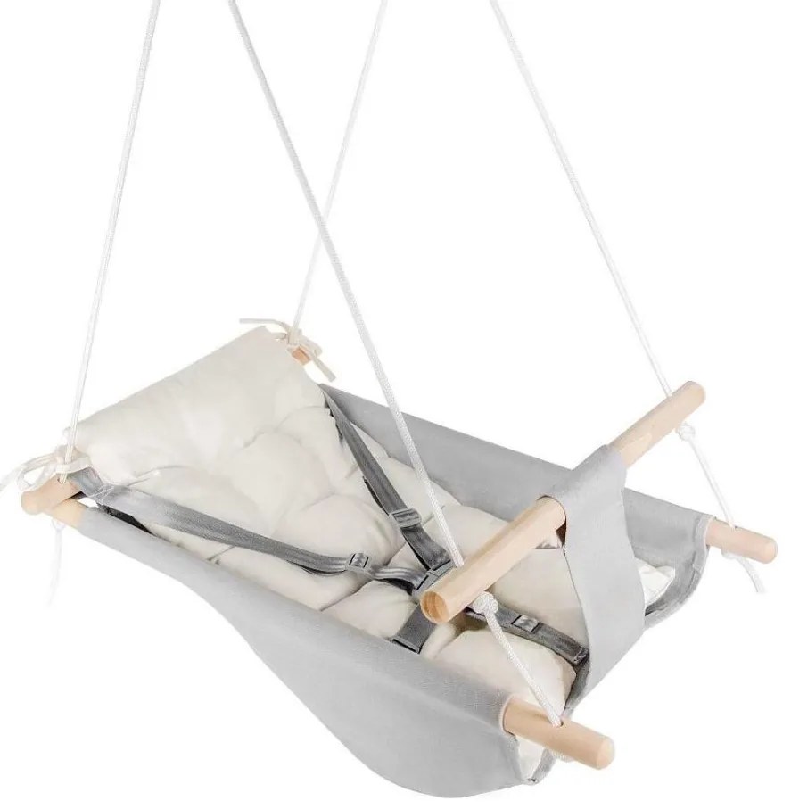 2Kids Toys - Detská textilná hojdačka pre najmenších šedá