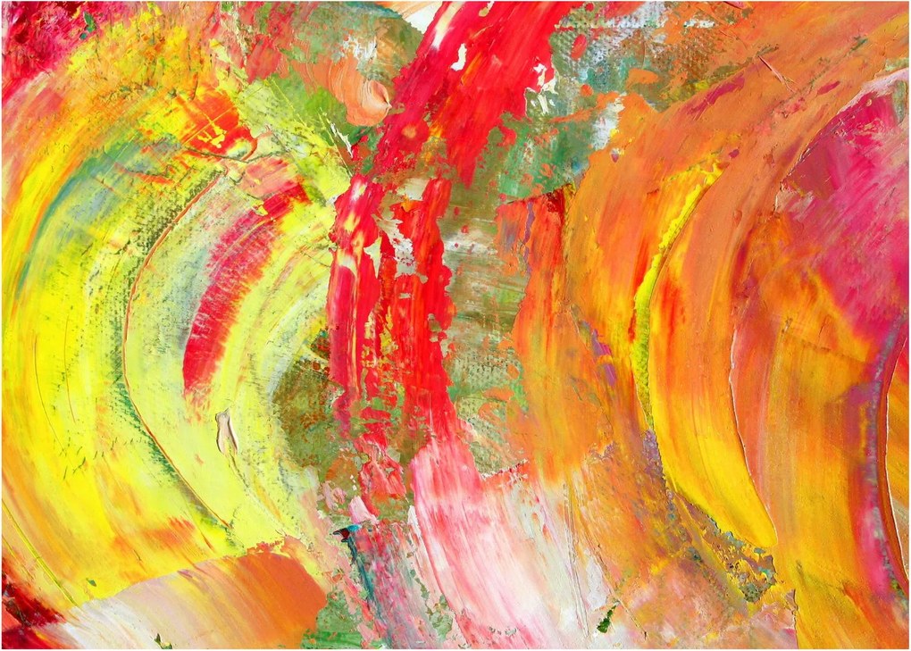 Sklenený obraz abstrakcie - maľba (70x50 cm)