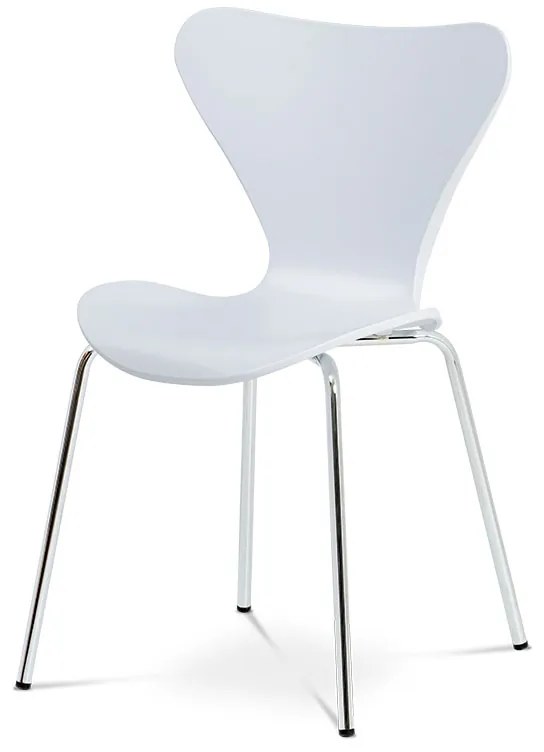 Jedálenská stolička v modernom dizajne biela