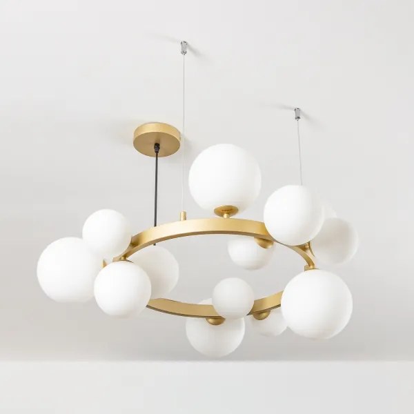 Brilagi - LED Luster na lanku MILLA 15xG9/3W/230V zlatá/biela