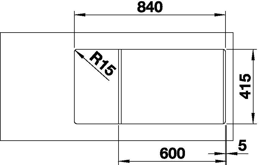 Granitový drez Blanco FAVUM XL 6 S antracit