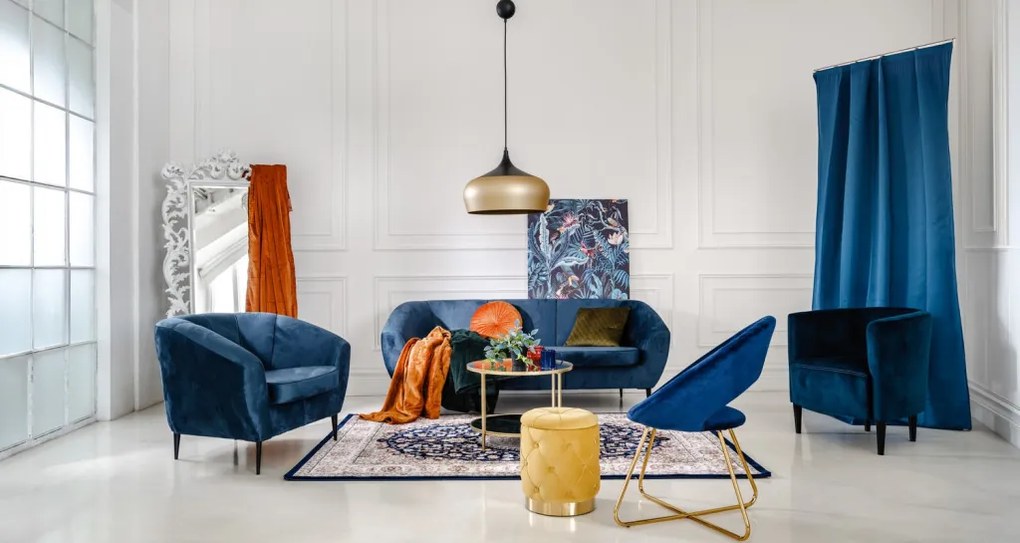 Okrúhly konferenčný stolík Porto 60 cm, zlatý