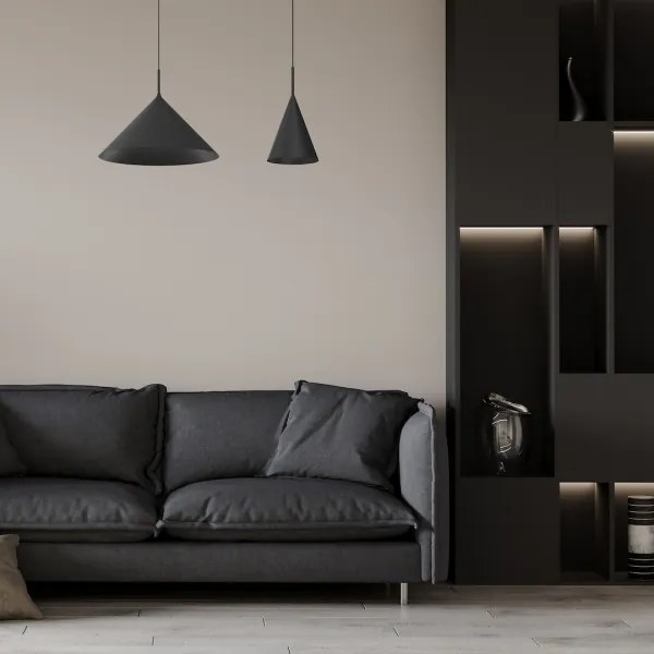 Luster na lanku CAPITAL 1xGX53/15W/230V pr. 46 cm čierna