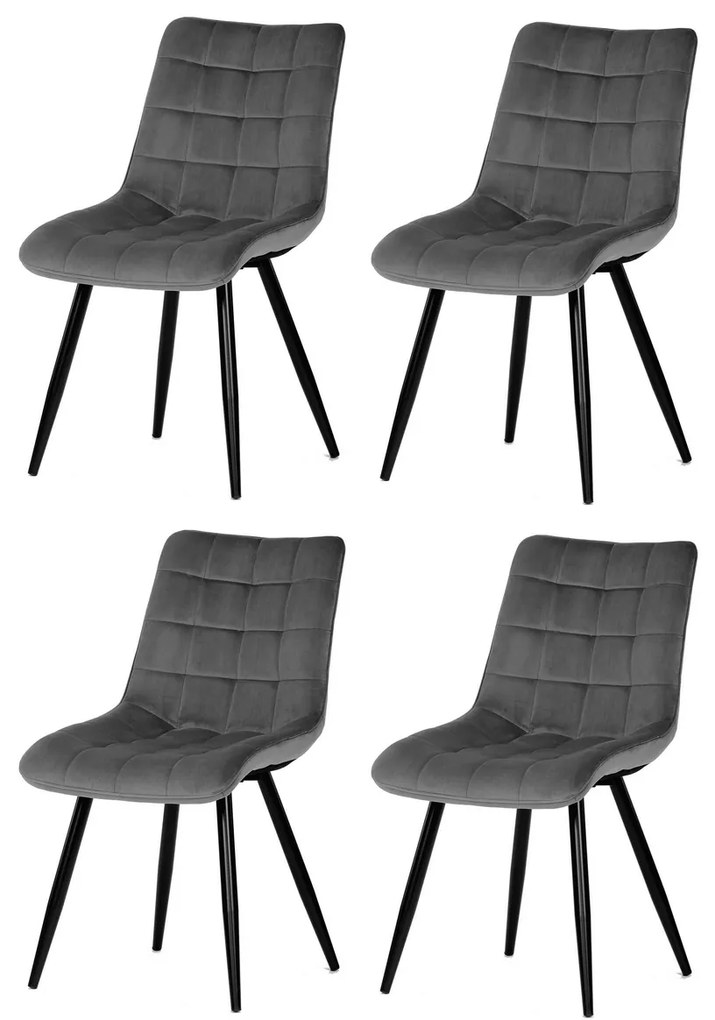 Súprava jedálenských stoličiek CT-384 GREY4, 4 ks