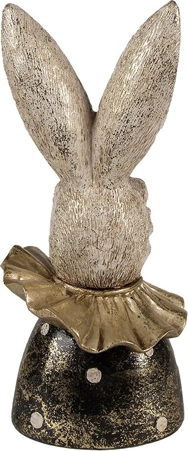 Dekorácia zajac so zlatou patinou - 11*11*23 cm