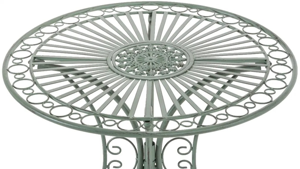 Kovový stôl GS13437402 - Zelená antik
