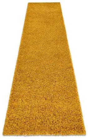 Behúň SOFFI shaggy 5cm zlatá - do kuchyne, predsiene, chodby, haly Veľkosť: 60x100cm