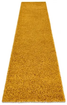 Behúň SOFFI shaggy 5cm zlatá - do kuchyne, predsiene, chodby, haly Veľkosť: 60x200cm