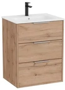 Roca Optica kúpeľňová skrinka s umývadlom 60x75,7x45,5 cm dub OPT603ZO