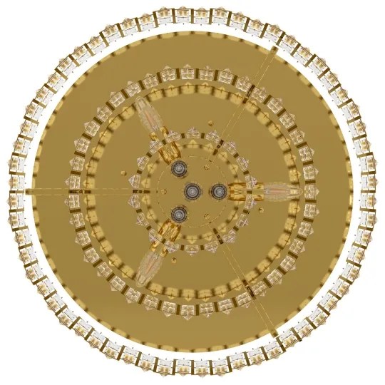 Eglo 39611 - Stropné svietidlo CALMEILLES 10xE14/25W/230V priemer 63 cm