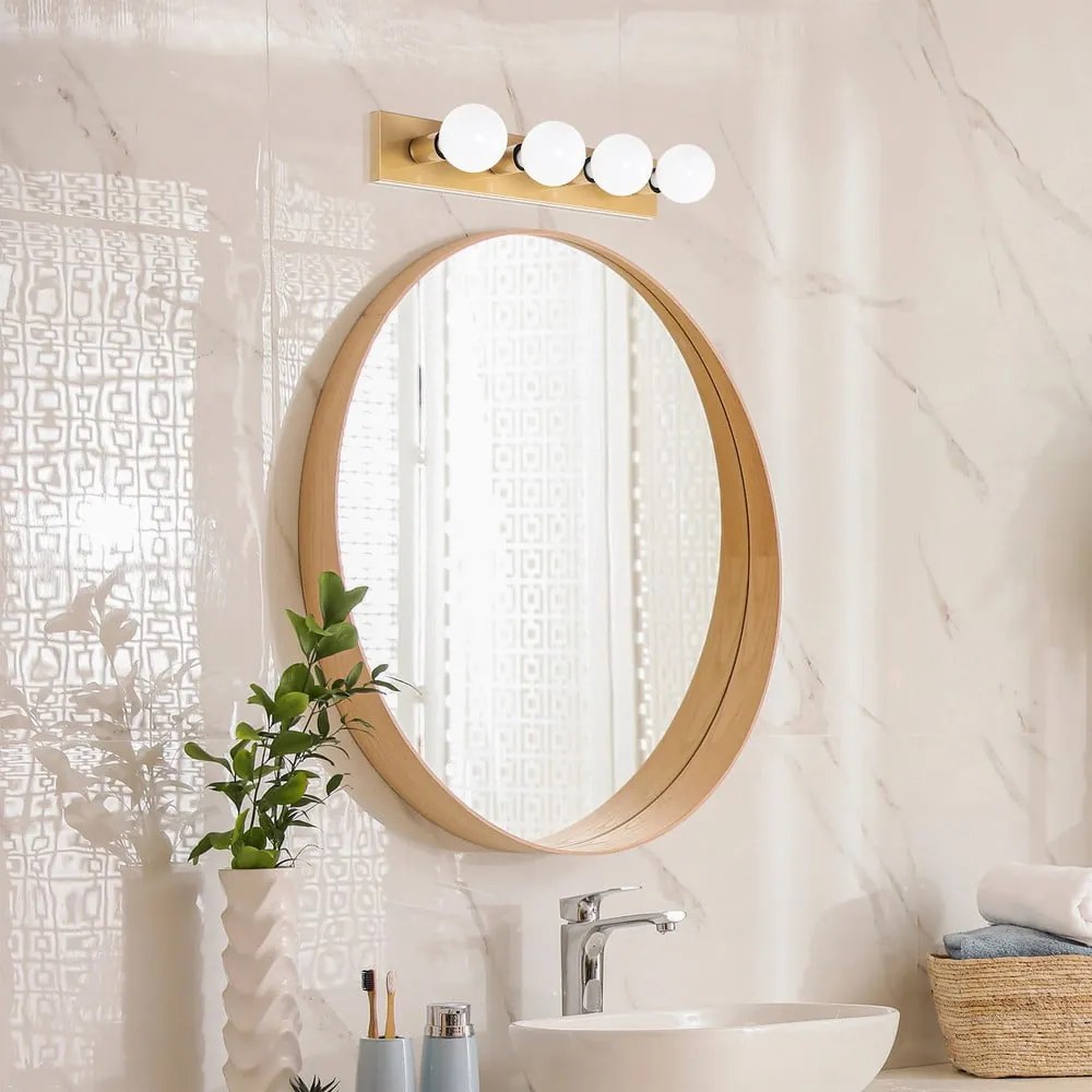 Nástenné svietidlo v zlatej farbe Mirro – Opviq lights