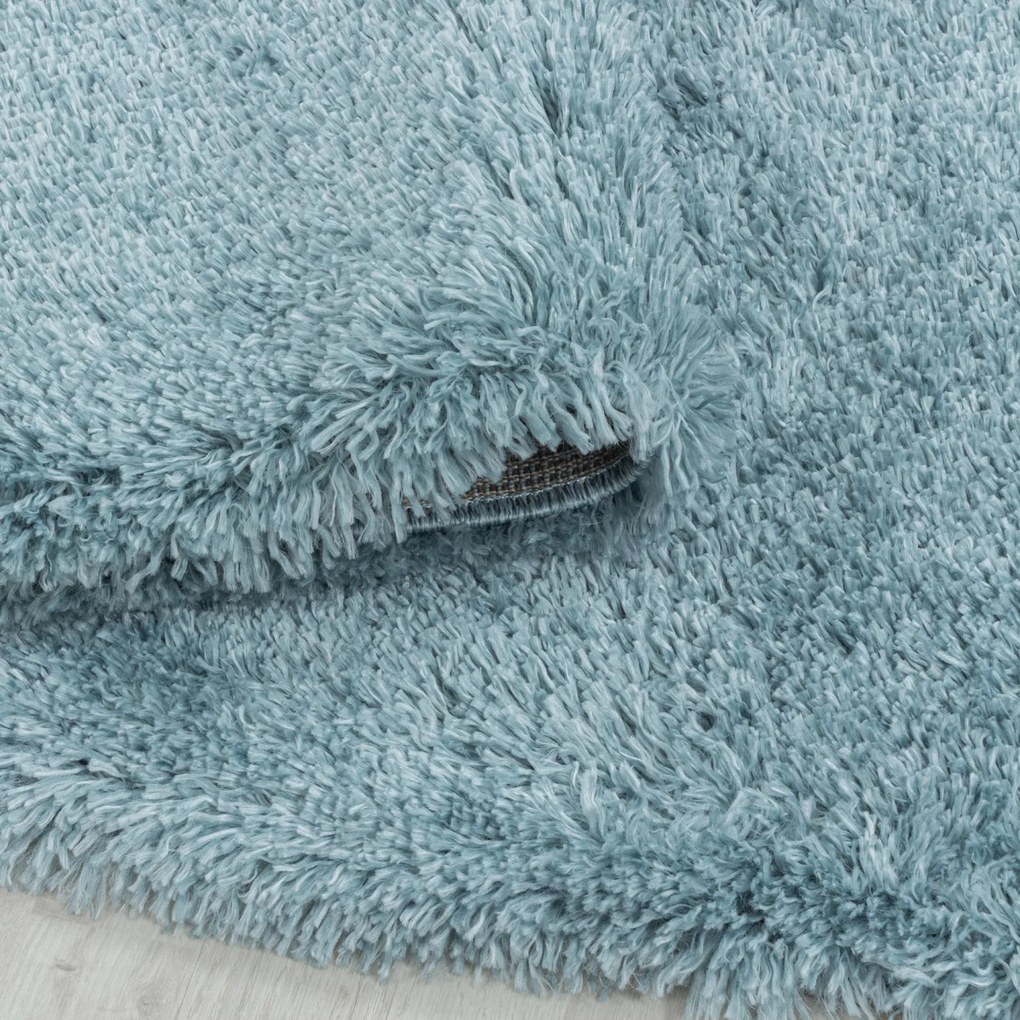 Ayyildiz, Kusový koberec Fluffy Shaggy 3500 blue, 60x110, modrá, obývacia izba