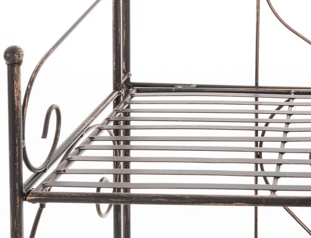 Kovová polica regál Lenja - Bronzová