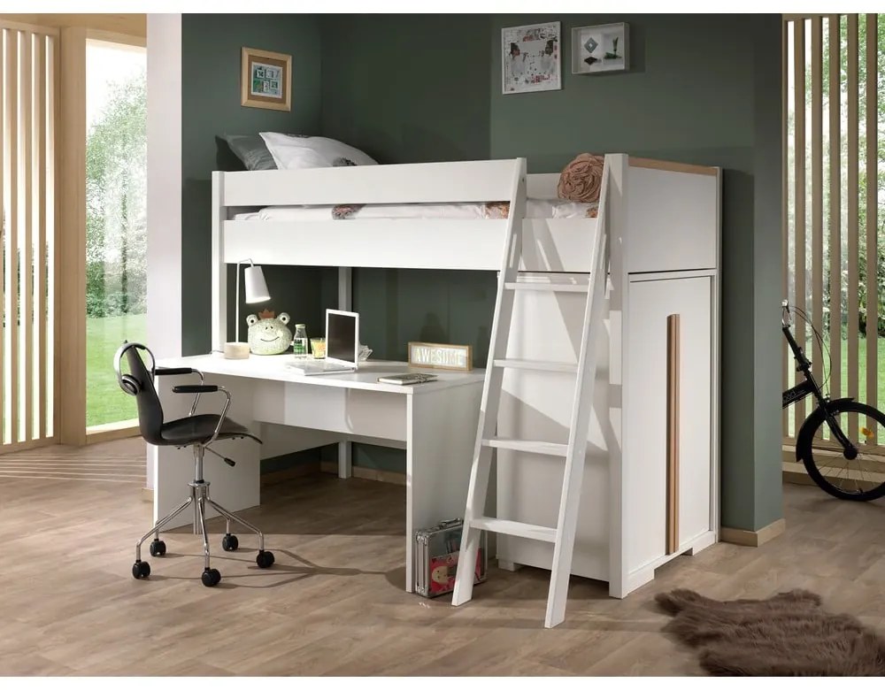 Biela detská skrinka pod vyvýšenú posteľ Vipack London