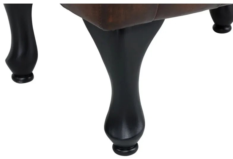 furniture-nabytek.cz - Taburet Chesterfield Pittsfield z pravej kože, hnedý
