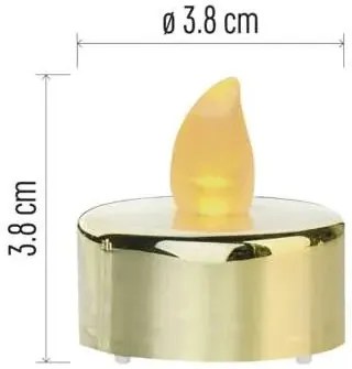 LED sviečky (6 ks) zlaté