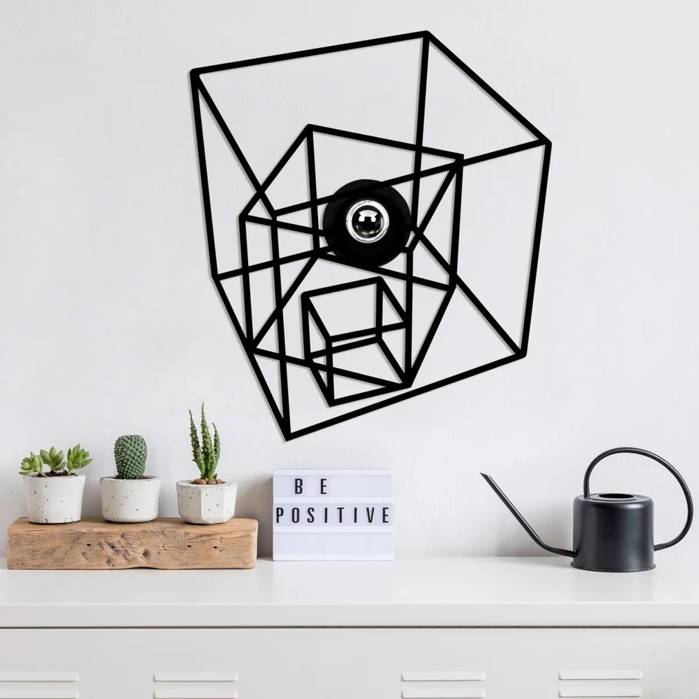 Nástenná lampa Geometris čierna