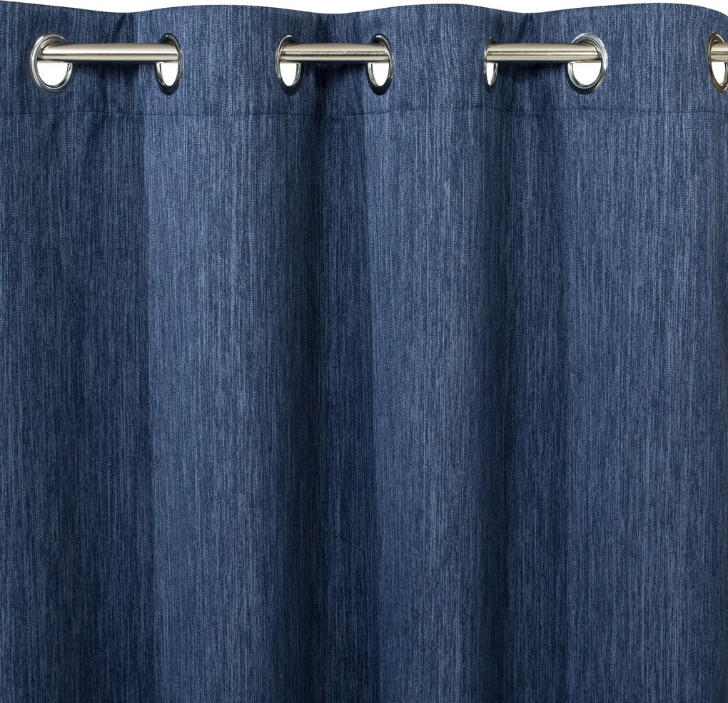 ZATEMŇOVACÍ ZÁVES NA KRÚŽKOCH ROSSIE 135X250 CM NÁMORNÍCKA MODRÁ