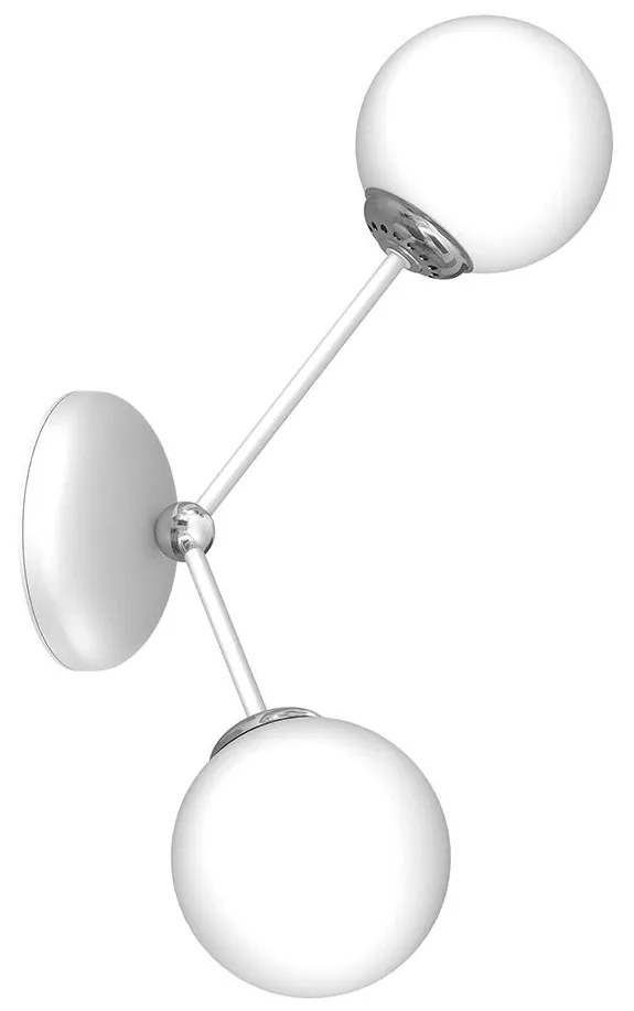 Nástenné svietidlo JOY 2xE14/40W/230V biela/lesklý chróm