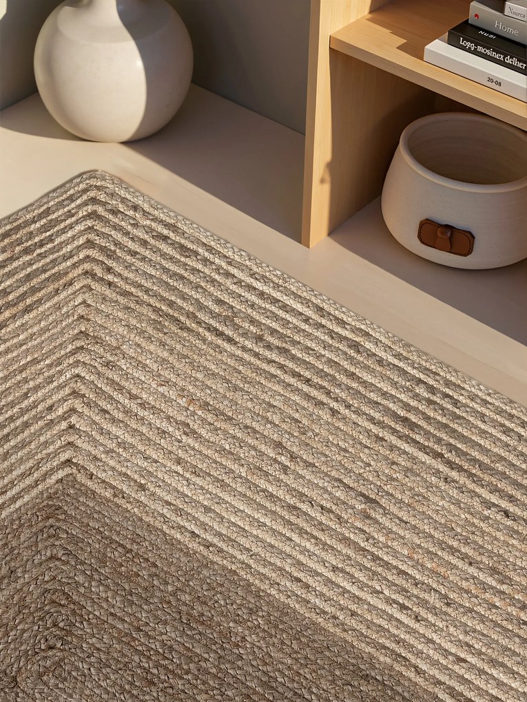 Hanse Home, Kusový koberec Juno 106329 Natural White Brown, 120x170, hnedá, chodba / predsieň