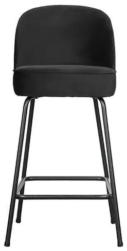 Barová stolička vogue velvet čierna 64 cm MUZZA