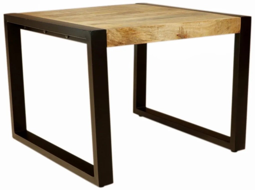 furniture-nabytek.cz - Konferenčný stolík kov drevo mango 60x45x60