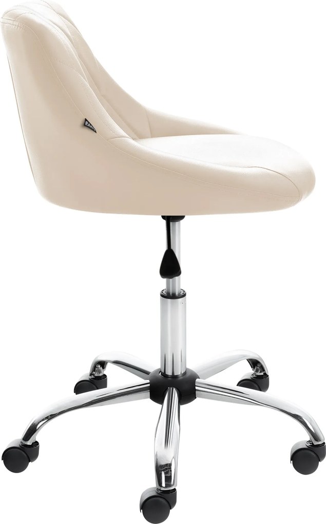 Pracovná stolička Lazio koženka - krémová