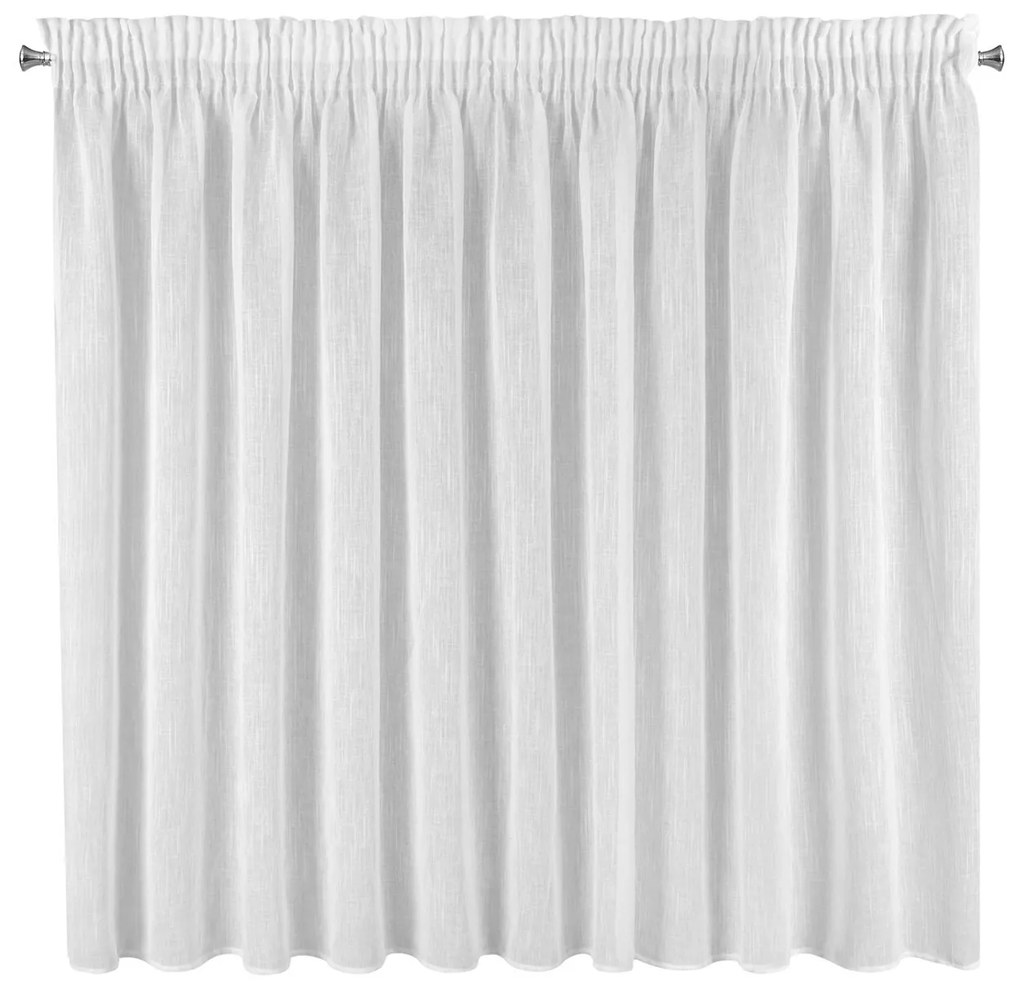 ZÁCLONA NA PÁSKE CARLA 300X145 CM BIELA