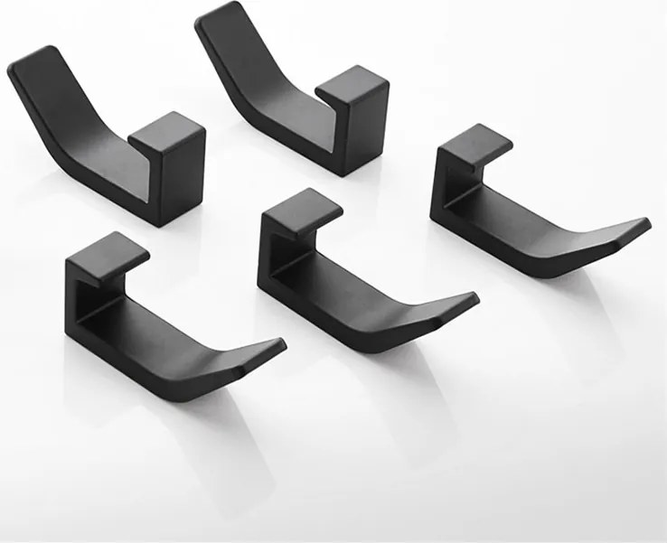 Súprava 5 čiernych háčikov Omnos