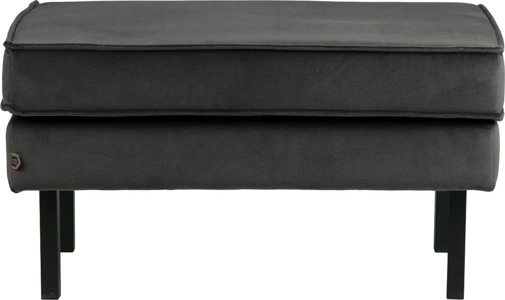 BePureHome Rodeo zamatový ottoman - Antracitová