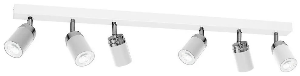 Luminex Bodové svietidlo RENO 6xGU10/8W/230V biela/chróm LU5140