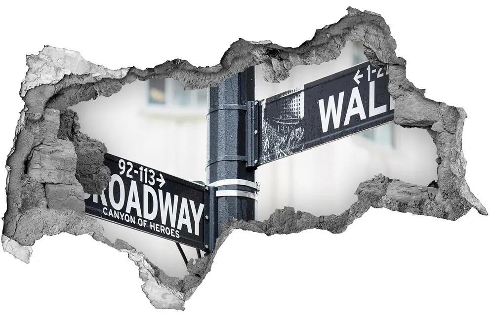 Fototapeta diera na stenu 3D Wall street sign nd-b-69248312