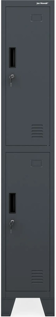 Šatníková skriňa pre zamestnancov antracitová BARTEK 1 Plus 292 x 1720 x 450 mm