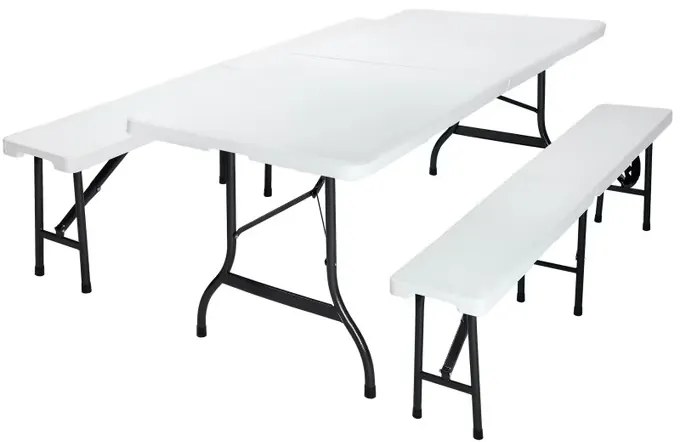 InternetovaZahrada Pivný set 183 cm - biely