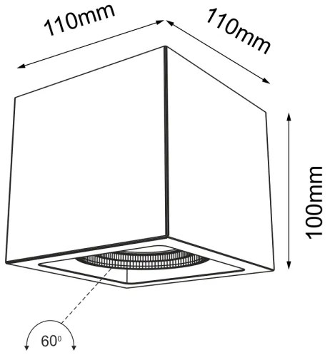 Shilo 1135 - Bodové svietidlo AWA 1xGU10/15W/230V čierna