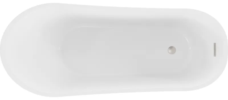 Mexen Alta, voľne stojaca vaňa 170 x 75 cm, biela, oceľový prepad, 52141707500-97