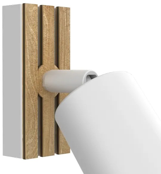 Nástenné bodové svietidlo TERRA 1xGU10/8W/230V biela/dub