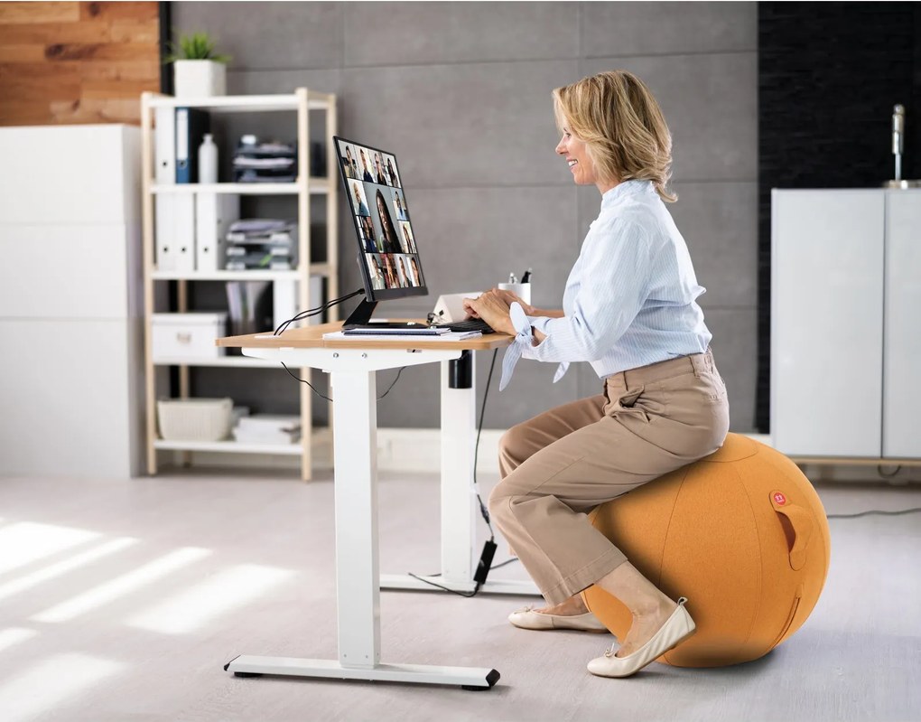 Ergonomická lopta na sedenie ORBIX, horčicová