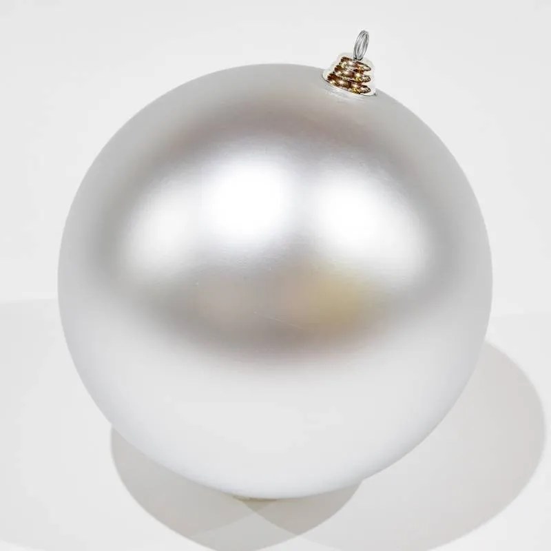 DECOLED Plastová koule, prům. 30 cm, stříbrná, matná