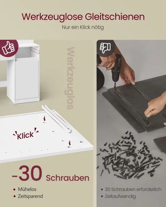 Toaletný stolík so zrkadlom a LED osvetlením RDT142WB02