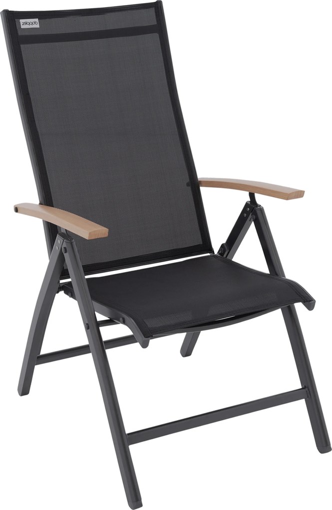 Doppler EXPERT WOOD antracit, polohovacie a stohovateľné kreslá, 6+2+1