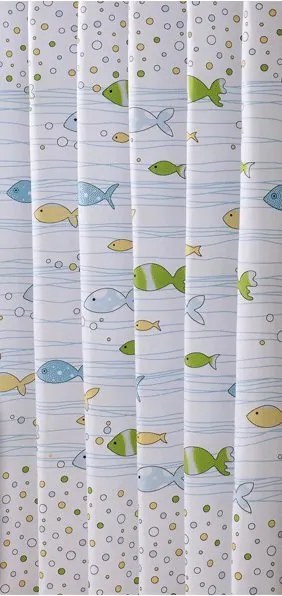 Aqualine Aqualine, Sprchový záves 180x180cm, vinyl, ryby, ZV024