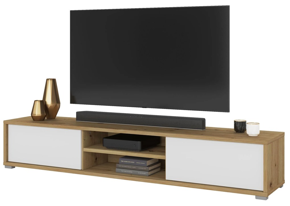 TV stolík Fiora 40 (dub artisan + biela). Vlastná spoľahlivá doprava až k Vám domov. 1066466