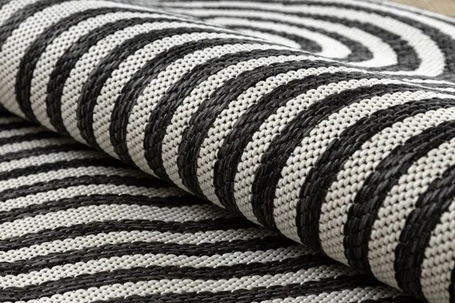 Koberec ORGANIC 2131 geometrický, krémový / čierny / naturálny