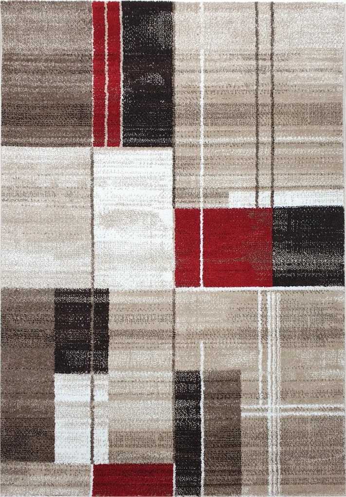 Spoltex, Kusový koberec Florentina 613-64 beige/red, 120x170, béžová, obývacia izba