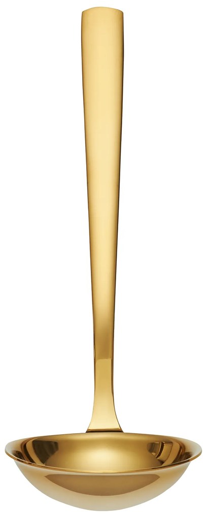 Naberačka na polievku v zlatej farbe – nerezová elegantná naberačka