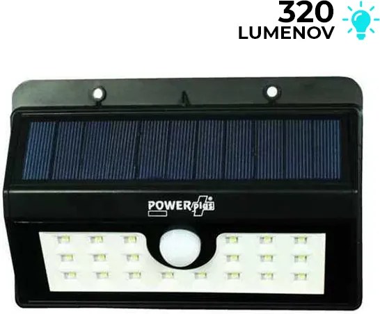 Solárne bezpečnostné LED osvetlenie s pohybovým senzorom POWERplus Boa 20 LED