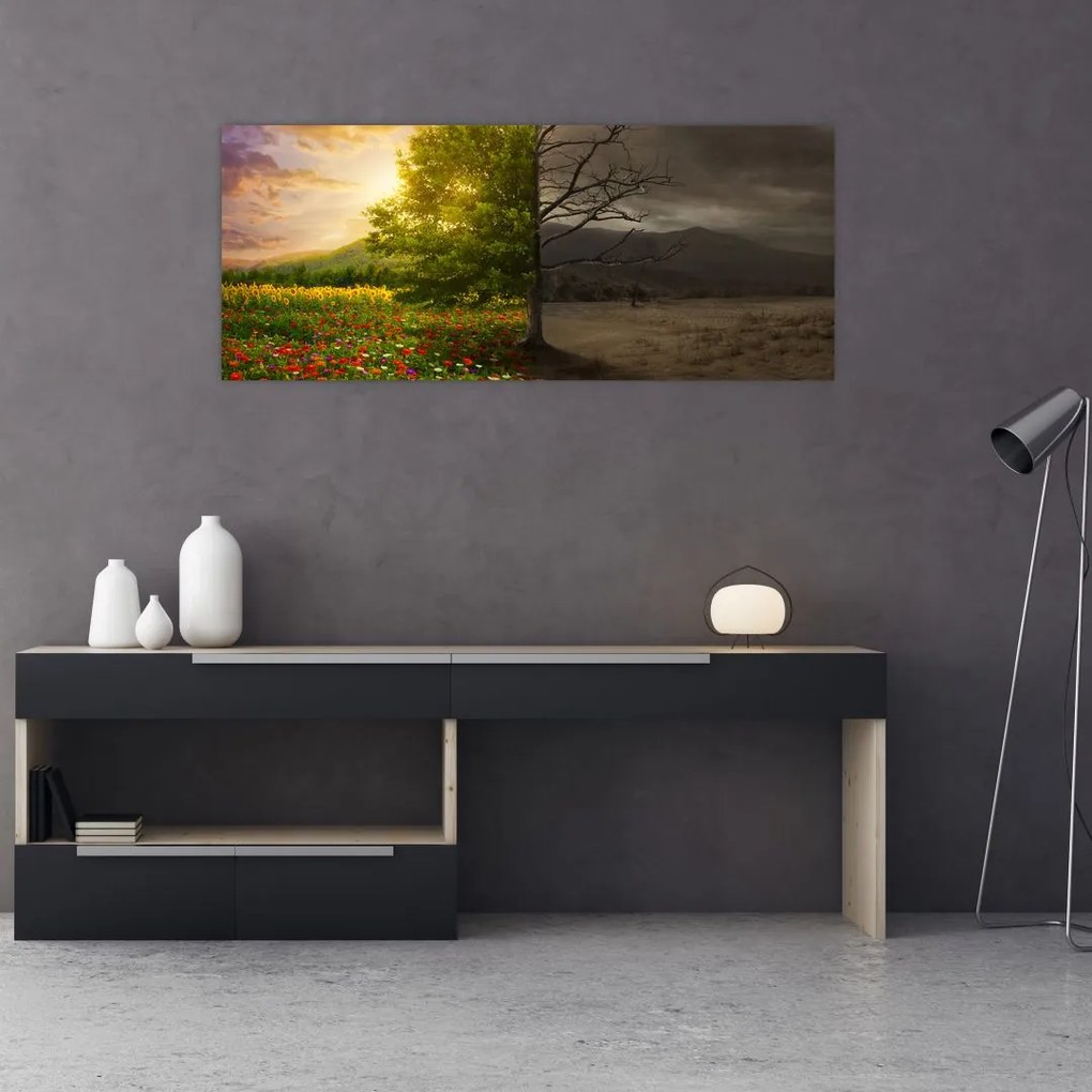 Obraz - Kolobeh života (120x50 cm)
